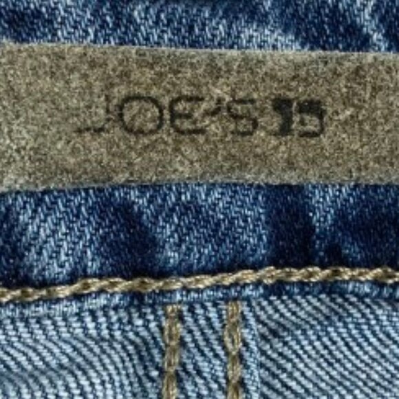 Joe's "The Jane" Jeans W30 High Rise Straight Crop Raw Hem Med Blue EUC - Picture 3 of 7